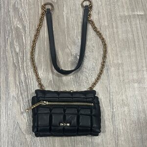 House of Want Black Quilted Chain Crossbody Bag